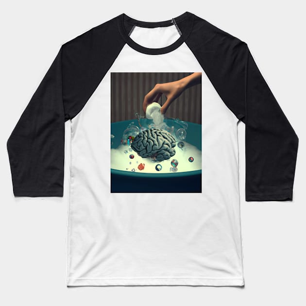 brainwashing Baseball T-Shirt by mdr design